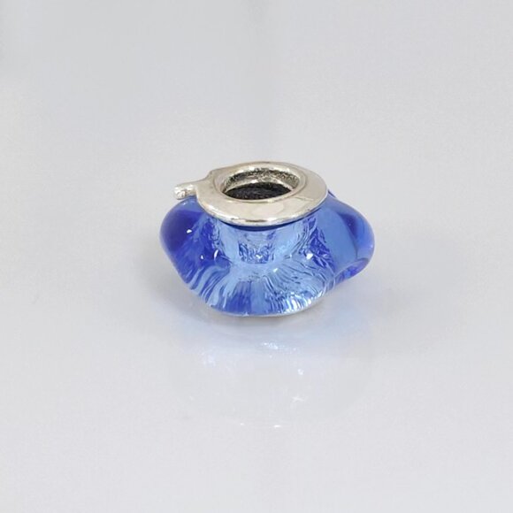 Pandora Wavy Blue Murano Glass Charm Bead with box - Picture 2 of 9
